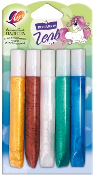 Гель с блестками перламутровый 5 цв (по 10 мл)