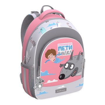 Ученический рюкзак с грудной перемычкой ErichKrause ErgoLine 15L Приключения Пети и Волка (Полёт)