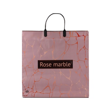 Пакет 36*37см (100мк) с пластиковой ручкой "Розовый мрамор" ПВД