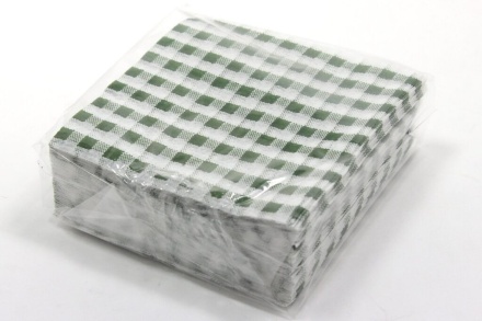 Салфетки бумажные 50л. Сыктывкар в клетку, зеленые