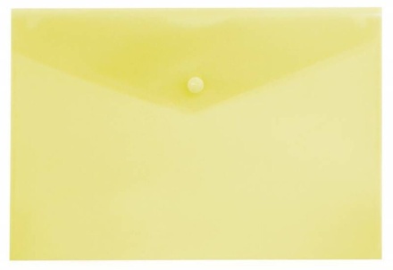 Конверт на кнопке А5 0,18мм однотонный желтый