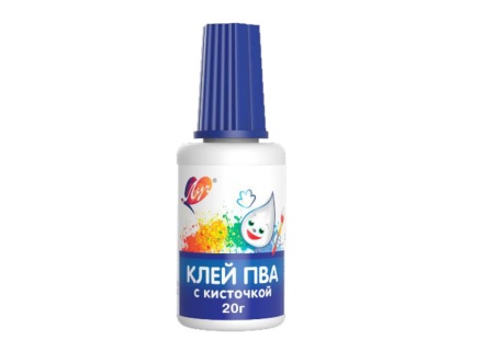 Клей ПВА 20 гр. с кисточкой Луч