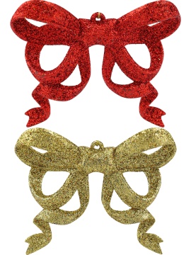 Набор подвесных украшений   2шт, 9см "Яркие банты"