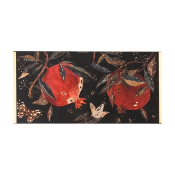 Конверт для денег "Флора. Гранат" 19*9,3см, пл. 230гр/м2, фольга