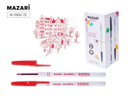 Ручка шариковая "Galanta" красная, 0,7мм