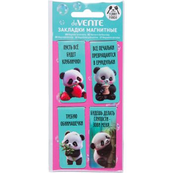 Набор закладок магнитных  4шт., "Yummy Panda" 25*56,6мм