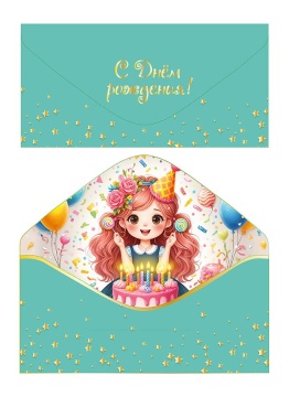 Конверт для денег "С Днем рождения!"