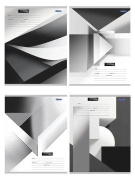 Тетрадь А5 12л кл. Проф-Пресс "Геометрия в черно-белом"