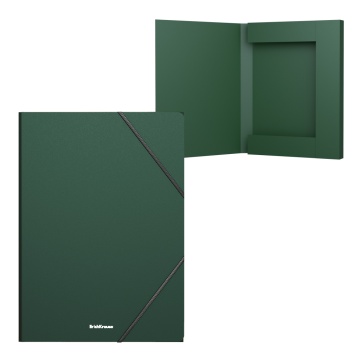 Папка на резинках пластиковая ErichKrause Matt Classic, 30мм, A4, зеленый (в пакете по 4 шт.)