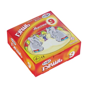 Гуашь  9цв 180мл Мультики