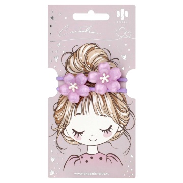 Набор резинок для волос "Феникс+. Цветочки" 2шт.