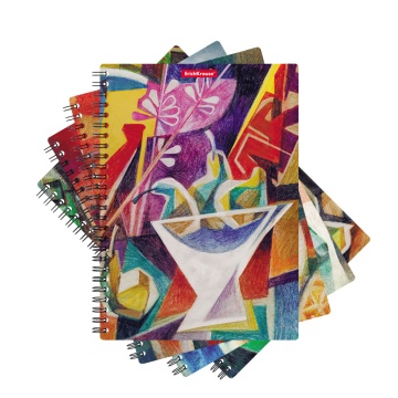 Тетрадь А5 80л кл. на спирали ErichKrause Glass пластик. обложка