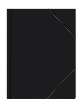 Папка на резинке А4 0,45мм черная