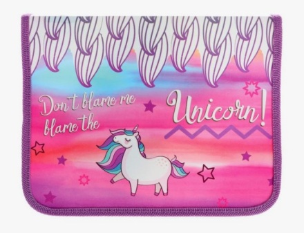 Папка для тетрадей. А5, 1 отделение. Молния вокруг, "Путешествие единорога"