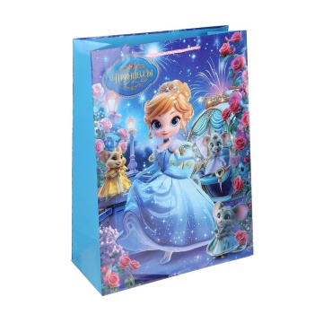 Пакет подар. бумажн. 33*45*15 см 140гр/м2 Принцесса