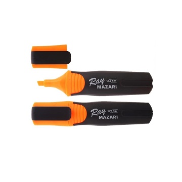 Маркер текстовыделитель RAY, ОРАНЖЕВЫЙ, скошенный наконечник, ширина линии письма 5мм, картонная коробка