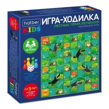 Игра с фишками 310*310 мм "Лесные приключения" коробка 3+