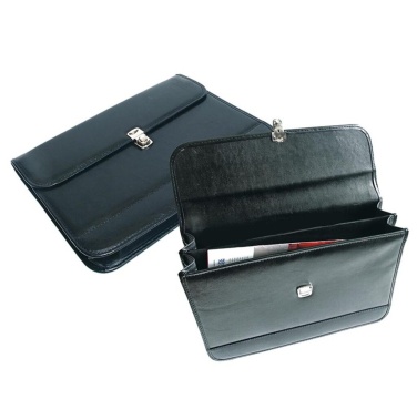 Папка деловая к/з А4 40мм 2 отделения Крокодил, мет. замок