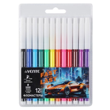 Фломастеры 12цв "Fast Or Last" смываемые невент колп пласт упак е.п