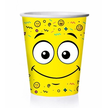 Стакан бум. "Смайл на позитиве" 250 мл, 8 шт.