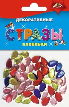 Стразы клеевые "Капельки" размер страз 5*10мм