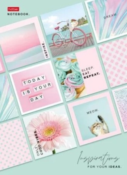 Тетрадь А4 7БЦ 80л кл. сшивка Hatber "Яркие эмоции" 5-цв. блок, мат.лам, выб.УФ-лак