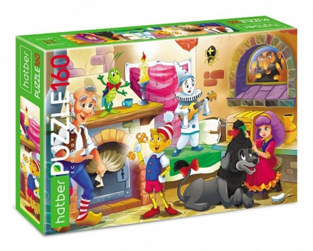 Пазлы  160 элементов  330*220мм.  "Приключения Буратино"