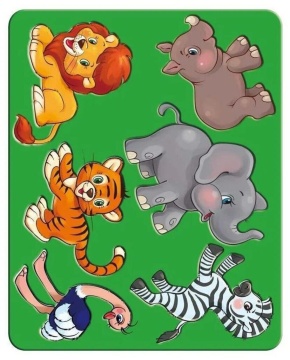 Трафарет "Веселые зверята"