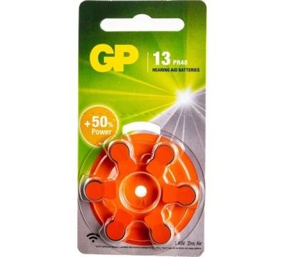 Батарейка для слуховых аппаратов GP ZA13FRA-9D6 , цена за 1 шт