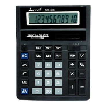 Калькулятор настольный 12-разрядный DP 203*159мм черный е.п MC2 BCD-888