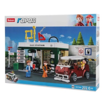 Конструктор пластм. Sluban "Город. Заправка" 322 дет.