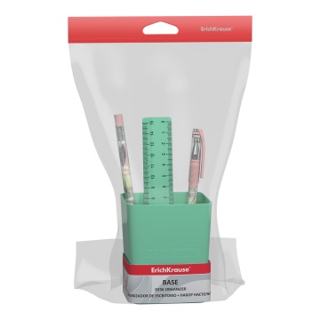 Набор настольный пластиковый ErichKrause Base, Powder, оливковый