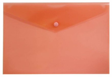 Конверт на кнопке А4 0,18мм однотонный, красный