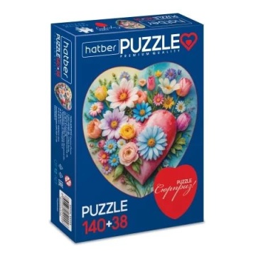 Пазлы    2в1 "Два сердца. Цветы для души" 240*270мм, 100*110мм, 140+38 элементов