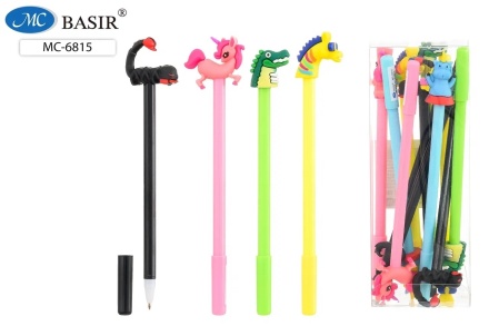 Ручка шариковая "ЖИВОТНЫЕ"; цв. Корпус, съёмный наконечник, синяя