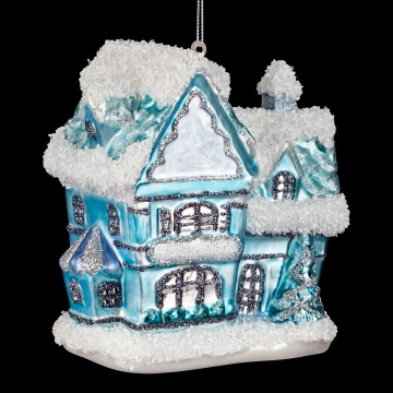 Украшение ErichKrause Decor Заснеженный дом 11см, стекло