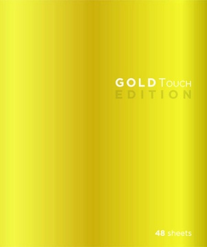 Тетрадь А5 48л кл. ПЗБМ "ГолдТач" софт-тач, УФ рельефн.лак, фольга