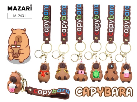 Брелок "Капибара" 5,5*4см, 6 диз.