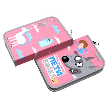 Пенал-книжка без наполнения ErichKrause 135x205x30мм Приключения Пети и Волка (Полёт)