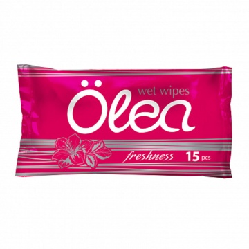 Салфетки влажные OLEA, 15 шт  освежающие