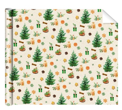 Бумага упаковочная 70*100см "Новогодняя"