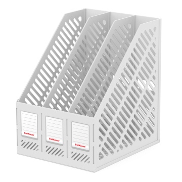 Накопитель д\бумаг верт. сборный, 3 отд. Classic, белый