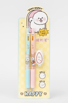 Ручка светящаяся с невидимыми чернилами "Пушистый белый щенок" 2 шт, 0,5мм