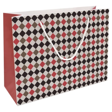 Пакет подар. бумажн. 36*26*12 см, 200гр/м2 Cage. Красный