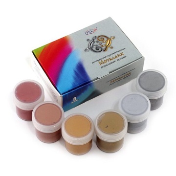 Набор акрил. красок   6 цв, 120мл "DecArt" металлик