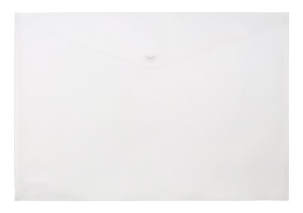 Пaпка-конверт на кнопке Workmate, А4, 120мкм, прозрачная