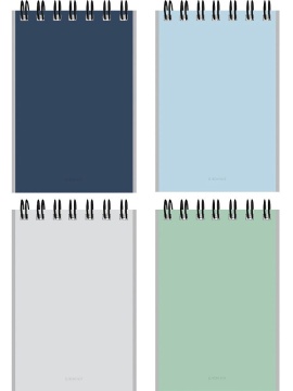 Блокнот А7  40л гребень "Минималистичный дизайн - 11" клетка