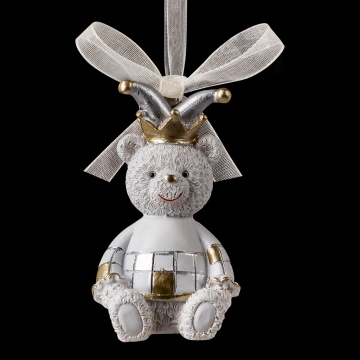 Украшение ErichKrause Decor Королевский мишка золотой 7см