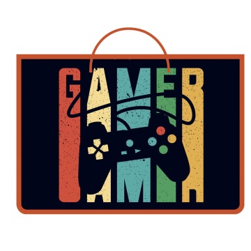 Папка А4 (335*235*55) с ручками, молния, пластик "Геймер"