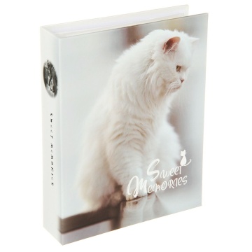 Фотоальбом 200 фото 10*15см Кот белый